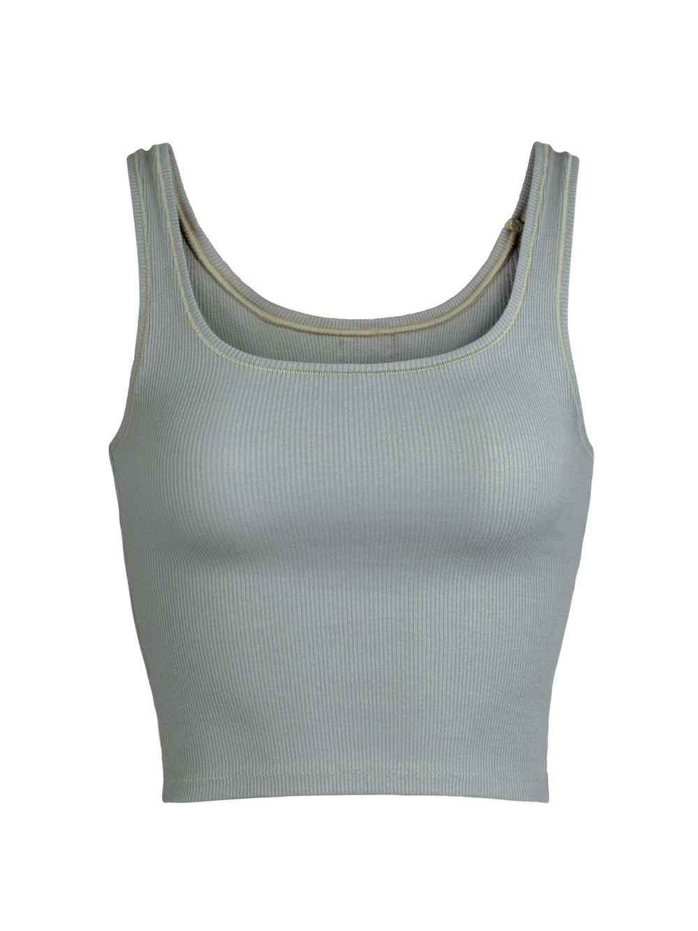 Skims cotton rib tank crop in mineral